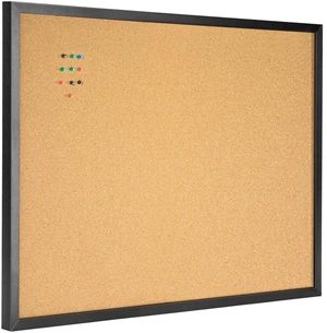 Cork Board, 24" x 36", Black Framed Bulletin Board, Decorative Hanging Pin Board, Oak Frame Corkboard, Ideal for Home, Office and School Cork Board, 24" x 36", Black Framed Bulletin Board, Decorative Hanging Pin Board, Oak Frame Corkboard, Ideal for Home, Office and School