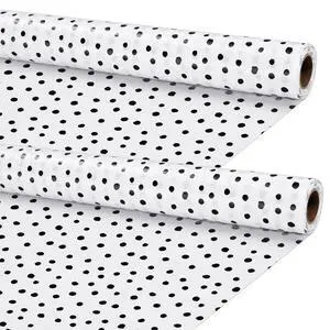 2 Rolls Black White Dots Fabric Paper Bulletin Board Roll Non Woven Waterproof Fade Resistant, Extra Large for Display Boards, Back to School Classroom Decor, Painting Projects 2 Rolls Black White Dots Fabric Paper Bulletin Board Roll Non Woven Waterproof Fade Resistant, Extra Large for Display Boards, Back to School Classroom Decor, Painting Projects