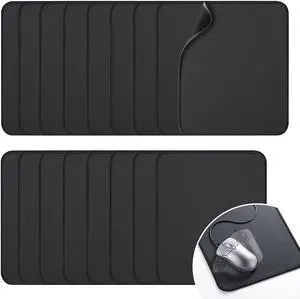 17 Pack Mouse Pad, 10.2''x8.2'' Computer Mousepad Bulk, Black Reinforced Stitching Edge Mouse Pad for desk, Washable Non-slip Rubber Base, 0.12inch Thick Smooth Rracks Mousepad Pack 17 Pack Mouse Pad, 10.2''x8.2'' Computer Mousepad Bulk, Black Reinforced Stitching Edge Mouse Pad for desk, Washable Non-slip Rubber Base, 0.12inch Thick Smooth Rracks Mousepad Pack