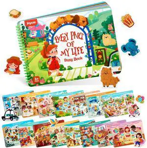 Daily Life Busy Book for Toddlers Ages 3-5, English 15 daily-life scenes from amusement parks and picnics to hospitals and seaside trips build creativity and preschool skills Daily Life Busy Book for Toddlers Ages 3-5, English 15 daily-life scenes from amusement parks and picnics to hospitals and seaside trips build creativity and preschool skills