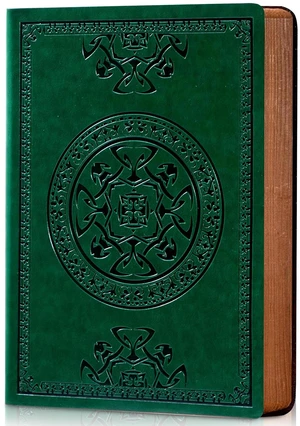 Leather Journal for Men Women Vintage Notebook Diary, A5, Green Embossed Softcover, 288 Pages, Lay Flat for Writing, Journaling, Work, Travel, Business Gift, Portable A5, 5.7 x 8.3 in Leather Journal for Men Women Vintage Notebook Diary, A5, Green Embossed Softcover, 288 Pages, Lay Flat for Writing, Journaling, Work, Travel, Business Gift, Portable A5, 5.7 x 8.3 in