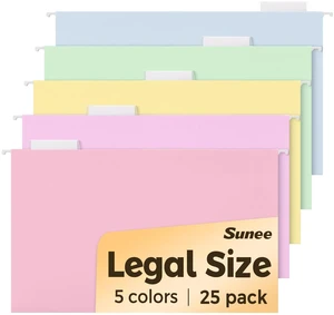 Hanging File Folders Legal Size, 25 Pack File Folders 1/5-Cut Tabs, Macaron Colors, Stay Organized for Your Home and Office Bulk File and Documents Hanging File Folders Legal Size, 25 Pack File Folders 1/5-Cut Tabs, Macaron Colors, Stay Organized for Your Home and Office Bulk File and Documents