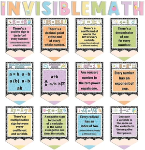25 Pcs Invisible Math Posters Pencil Design Composition Book Border Math Classroom Decorations Educational Bulletin Board Sets for Elementary Middle School Mathematical Teacher Supplies 25 Pcs Invisible Math Posters Pencil Design Composition Book Border Math Classroom Decorations Educational Bulletin Board Sets for Elementary Middle School Mathematical Teacher Supplies