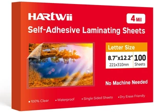 4mil Thicker Self Adhesive Laminating Sheets 8.5 x 11Inck,100 Pack Self Sealing Laminate Sheets Lettter Size,No Machine No Heat Clear Laminating Sheets for Protecting Documents, Kid Art,Photos 4mil Thicker Self Adhesive Laminating Sheets 8.5 x 11Inck,100 Pack Self Sealing Laminate Sheets Lettter Size,No Machine No Heat Clear Laminating Sheets for Protecting Documents, Kid Art,Photos