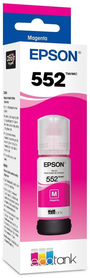 552 EcoTank Ink Ultra-high Capacity Bottle Magenta (T552320-S) Works with ET-8500, 8550 552 EcoTank Ink Ultra-high Capacity Bottle Magenta (T552320-S) Works with ET-8500, 8550