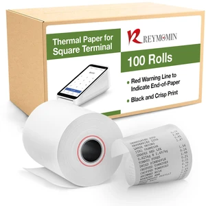 Thermal Paper Rolls Compatible with Square Terminal 100 Rolls 2.25 inch x 50ft - BPA Free Thermal Paper Rolls Compatible with Square Terminal 100 Rolls 2.25 inch x 50ft - BPA Free