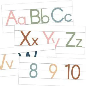 12 Pieces Alphabet Line for Classroom Wall Boho Manuscript Alphabet Line Bulletin Board Set ABC Banner and Number Border Posters for Classroom Decor 12 Pieces Alphabet Line for Classroom Wall Boho Manuscript Alphabet Line Bulletin Board Set ABC Banner and Number Border Posters for Classroom Decor