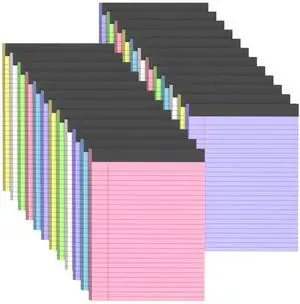 24 Pack Colored Legal Pads 8.5 x 11 Wide Ruled Note Pads 8.5 x 11 Notepads Writing Pads with Sturdy White Back, 30 Sheets Per Notepad, Multicolor PerforatedLined Paper for Home School Office Supplies 24 Pack Colored Legal Pads 8.5 x 11 Wide Ruled Note Pads 8.5 x 11 Notepads Writing Pads with Sturdy White Back, 30 Sheets Per Notepad, Multicolor PerforatedLined Paper for Home School Office Supplies