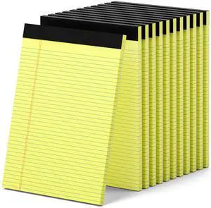 12 Pack Yellow Legal Pads 8.5 x 11.75 College Ruled Yellow Note Pad Narrow Ruled 30 Sheets Notepads Perforated Writing Pad Clear Print 8x11 Legal Pads Pads of Paper 12 Pack Yellow Legal Pads 8.5 x 11.75 College Ruled Yellow Note Pad Narrow Ruled 30 Sheets Notepads Perforated Writing Pad Clear Print 8x11 Legal Pads Pads of Paper
