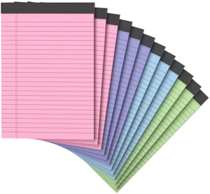 12 Pack Note Pads 5x8 Narrow Ruled Legal Pad Multicolor Writing Pads 5x8 Small Notepads Small Note Pads Pink Legal Pad, Purple Notepad,30 Sheet/Notepad, Colored Lined Paper for School,Business,Home 12 Pack Note Pads 5x8 Narrow Ruled Legal Pad Multicolor Writing Pads 5x8 Small Notepads Small Note Pads Pink Legal Pad, Purple Notepad,30 Sheet/Notepad, Colored Lined Paper for School,Business,Home