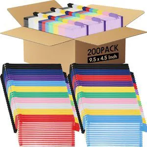 200 Pcs A6 Mesh Zipper Pouches Bulk 9.4"x4.5",Bright Colors Waterproof Pencil Bags for Office Supplies, Transparent Design for Stationery Storage, Organizers for Cosmetics Travel 200 Pcs A6 Mesh Zipper Pouches Bulk 9.4"x4.5",Bright Colors Waterproof Pencil Bags for Office Supplies, Transparent Design for Stationery Storage, Organizers for Cosmetics Travel