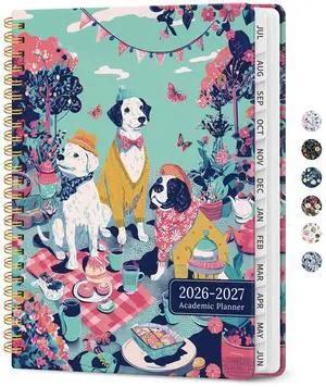 Planner 2026-2027, Monthly & Weekly Jul 2026-Jun 2027 Calendar Planner 6.3" x 8.5", Hardcover Academic Organizer with Tabs, Pretty Calendar Book for Women, Students, Teachers, Garden Picnic Planner 2026-2027, Monthly & Weekly Jul 2026-Jun 2027 Calendar Planner 6.3" x 8.5", Hardcover Academic Organizer with Tabs, Pretty Calendar Book for Women, Students, Teachers, Garden Picnic