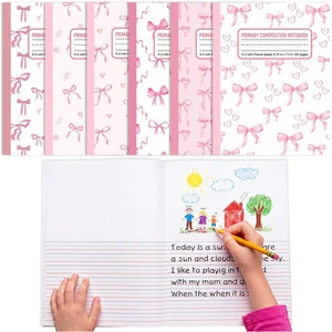 6 Pack Pink Bow Primary Composition Notebook with Picture Space Bulk for Grades K-2 110 Page 8.5 X11'' Half Primary Journal K-2 Drawing Story for Back to School First Day of School 6 Pack Pink Bow Primary Composition Notebook with Picture Space Bulk for Grades K-2 110 Page 8.5 X11'' Half Primary Journal K-2 Drawing Story for Back to School First Day of School