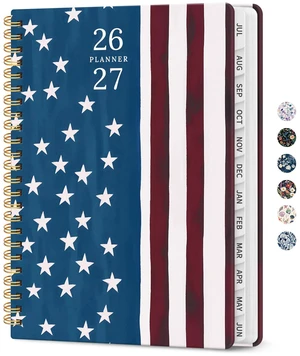 Planner 2026-2027, Monthly & Weekly Jul 2026-Jun 2027 Calendar Planner 6.3" x 8.5", Hardcover Academic Organizer with Tabs, Pretty Calendar Book for Women, Students, Teachers, Star Riders Planner 2026-2027, Monthly & Weekly Jul 2026-Jun 2027 Calendar Planner 6.3" x 8.5", Hardcover Academic Organizer with Tabs, Pretty Calendar Book for Women, Students, Teachers, Star Riders