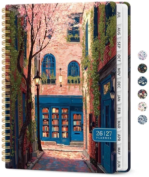 Planner 2026-2027, Monthly & Weekly Jul 2026-Jun 2027 Calendar Planner 6.3" x 8.5", Hardcover Academic Organizer with Tabs, Pretty Calendar Book for Women, Students, Teachers, Cherry Lane Planner 2026-2027, Monthly & Weekly Jul 2026-Jun 2027 Calendar Planner 6.3" x 8.5", Hardcover Academic Organizer with Tabs, Pretty Calendar Book for Women, Students, Teachers, Cherry Lane