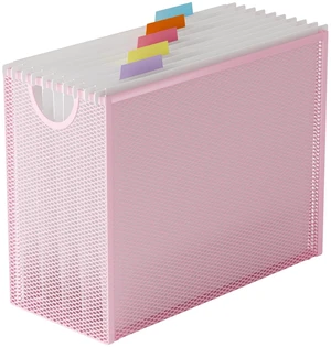 Letter-Size Hanging File Organizer (Pink, with 5 Grey Folders) File Holder Filing Box for Desk, Metal Mesh Desk File Folder Storage for Office(No Assembly Required) Letter-Size Hanging File Organizer (Pink, with 5 Grey Folders) File Holder Filing Box for Desk, Metal Mesh Desk File Folder Storage for Office(No Assembly Required)