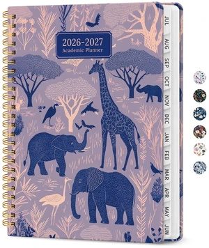Planner 2026-2027, Monthly & Weekly Jul 2026-Jun 2027 Calendar Planner 6.3" x 8.5", Hardcover Academic Organizer with Tabs, Pretty Calendar Book for Women, Students, Teachers, Savanna Tales Planner 2026-2027, Monthly & Weekly Jul 2026-Jun 2027 Calendar Planner 6.3" x 8.5", Hardcover Academic Organizer with Tabs, Pretty Calendar Book for Women, Students, Teachers, Savanna Tales