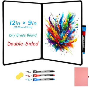 Double-Sided White Board 12x9 inch - Ultra-Thin Portable Dry Erase Board with 3 Markers & Anti-Ghosting Surface | Magnetic-Ready | Foldable for Office, School, Travel, Homeschool (Pink) Double-Sided White Board 12x9 inch - Ultra-Thin Portable Dry Erase Board with 3 Markers & Anti-Ghosting Surface | Magnetic-Ready | Foldable for Office, School, Travel, Homeschool (Pink)