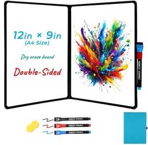 Double-Sided White Board 12x9 inch - Ultra-Thin Portable Dry Erase Board with 3 Markers & Anti-Ghosting Surface | Magnetic-Ready | Foldable for Office, School, Travel, Homeschool (Blue) Double-Sided White Board 12x9 inch - Ultra-Thin Portable Dry Erase Board with 3 Markers & Anti-Ghosting Surface | Magnetic-Ready | Foldable for Office, School, Travel, Homeschool (Blue)