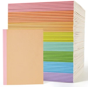 56 Pack Composition Notebooks Bulk, Kraft Cover Lined Blank College Ruled Composition Travel Journals with Rainbow Spines For Women Students Business, 60 Pages, 8.3x 5.5, A5, 8 Pastel Colors 56 Pack Composition Notebooks Bulk, Kraft Cover Lined Blank College Ruled Composition Travel Journals with Rainbow Spines For Women Students Business, 60 Pages, 8.3x 5.5, A5, 8 Pastel Colors