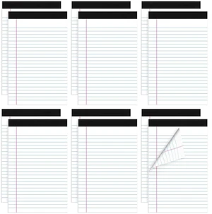 12 Pack 360 Sheets 5x8 Legal Pads, College Ruled 8 Colors White FSC-certified Paper, Perforated Tear-Off Pages, School Office Home Supplies Smooth Writing 30 Sheets/Pad Tablets Lined 12 Pack 360 Sheets 5x8 Legal Pads, College Ruled 8 Colors White FSC-certified Paper, Perforated Tear-Off Pages, School Office Home Supplies Smooth Writing 30 Sheets/Pad Tablets Lined