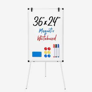 Magnetic Dry Erase Board 36" x 24", White Board with Adjustable Stand, Heavy-Duty Aluminum Frame & Accessory Tray for Office, Classroom, Home & Presentations, White Magnetic Dry Erase Board 36" x 24", White Board with Adjustable Stand, Heavy-Duty Aluminum Frame & Accessory Tray for Office, Classroom, Home & Presentations, White
