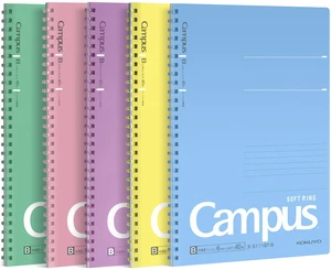 Spiral Lined Notebook, 5 Pack 10'' x 7'' Pastel Journal B5 Campus Soft Ring Notebooks with Dot 6 mm Ruled, 40 Sheets, 1 Subject Notebook, Note Taking for School (SU-S111BT) Spiral Lined Notebook, 5 Pack 10'' x 7'' Pastel Journal B5 Campus Soft Ring Notebooks with Dot 6 mm Ruled, 40 Sheets, 1 Subject Notebook, Note Taking for School (SU-S111BT)