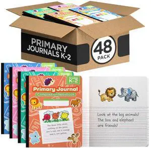 Primary Composition Notebook K-2 Primary Ruled Composition Book Primary Writing Journal Bulk Grades K-2 Story Composition Notebooks For Kids 100 Sheets 200 Pages 7.5" x 9.75", 48 Pack, Assorted Primary Composition Notebook K-2 Primary Ruled Composition Book Primary Writing Journal Bulk Grades K-2 Story Composition Notebooks For Kids 100 Sheets 200 Pages 7.5" x 9.75", 48 Pack, Assorted