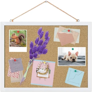 Small Cork Bulletin Board for Wall 15.7x12 Inch White Wood Frame Natural Cork Material, Home Office Message Board, Hanging Photos and Vision Notes,Rectangle White Frame With Pins Small Cork Bulletin Board for Wall 15.7x12 Inch White Wood Frame Natural Cork Material, Home Office Message Board, Hanging Photos and Vision Notes,Rectangle White Frame With Pins