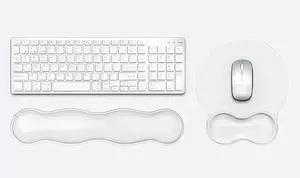 Mouse Pad with Wrist Rest, Soft Cloud Gel Keyboard Mouse Pad Set with Hand Wrist Support, Cute Non Slip Office Desk Accessories for Comfort/Pain Relief/Computer/Laptop (2Pc Clear Wave) Mouse Pad with Wrist Rest, Soft Cloud Gel Keyboard Mouse Pad Set with Hand Wrist Support, Cute Non Slip Office Desk Accessories for Comfort/Pain Relief/Computer/Laptop (2Pc Clear Wave)