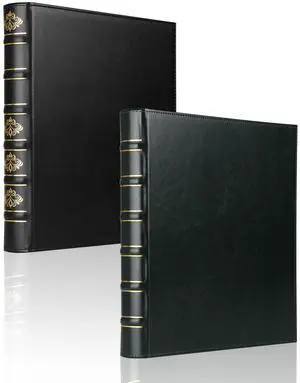 2 Pcs Vintage Hardback 3 Ring Binder 1 Inch, Professional Leather Binder 3 Ring, Three Ring Binders Fits 8.5 x 11, D Ring Binders for Home, School and Office- (1 Black and 1 Dark Green) 2 Pcs Vintage Hardback 3 Ring Binder 1 Inch, Professional Leather Binder 3 Ring, Three Ring Binders Fits 8.5 x 11, D Ring Binders for Home, School and Office- (1 Black and 1 Dark Green)