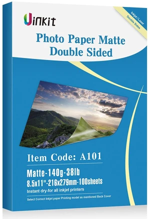 100 Sheets Thin Matte Presentation Paper Photo Double Sided 8.5x11 38lb 140gsm Printable on Both Sides Brochure Photos Picture Poster Playbill Flyer 6.5 Mil Coated for laser and Inkjet Printer 100 Sheets Thin Matte Presentation Paper Photo Double Sided 8.5x11 38lb 140gsm Printable on Both Sides Brochure Photos Picture Poster Playbill Flyer 6.5 Mil Coated for laser and Inkjet Printer