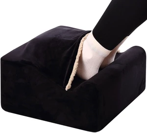 Keep Warm Foot Stool Foot Rest for Under Desk At Work Office Footrest with Warm Feet Pocket,Ergonomic Under Deskfoot stool Stool for Office Chair & Back &Pain Relief Black+ Keep Warm Foot Stool Foot Rest for Under Desk At Work Office Footrest with Warm Feet Pocket,Ergonomic Under Deskfoot stool Stool for Office Chair & Back &Pain Relief Black+