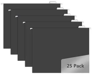 25pcs Hanging File Folders, Pastel Color Design,Letter Size with 1/5 Adjustable Cut Tabs, Black, Decorative,Drawer,Desk and Cabinet Use 25pcs Hanging File Folders, Pastel Color Design,Letter Size with 1/5 Adjustable Cut Tabs, Black, Decorative,Drawer,Desk and Cabinet Use