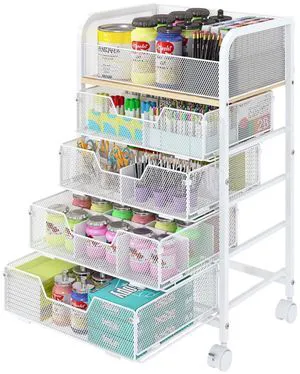 5-Tier Craft Organizer Cart with Wheels,Craft Organizers and Storage with Drawers,Lockable Wheels Rolling Utility Cart with DIY Divider,Office Supply Organizer,Ideal for Studio,Office Patent Pending 5-Tier Craft Organizer Cart with Wheels,Craft Organizers and Storage with Drawers,Lockable Wheels Rolling Utility Cart with DIY Divider,Office Supply Organizer,Ideal for Studio,Office Patent Pending