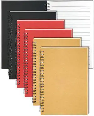 6Pack Spiral Notebook, 5.7x8.3 Small Notebooks for Work 120 Page Note Pads Multipack Blank Kraft A5 College Ruled Notebook Journal Spiral Bound for Writing Lined Notepad for Office School Journaling 6Pack Spiral Notebook, 5.7x8.3 Small Notebooks for Work 120 Page Note Pads Multipack Blank Kraft A5 College Ruled Notebook Journal Spiral Bound for Writing Lined Notepad for Office School Journaling