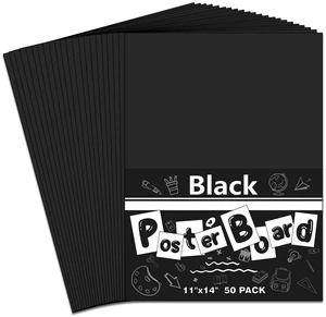11"x14" Black Poster Board, 50 Pack Black Poster Paper, 230GSM Thickness Dual Matte Surface Thickness Black Poster Board for Art Display Board,Classroom Use,School Craft Project,Presentation Drawing 11"x14" Black Poster Board, 50 Pack Black Poster Paper, 230GSM Thickness Dual Matte Surface Thickness Black Poster Board for Art Display Board,Classroom Use,School Craft Project,Presentation Drawing