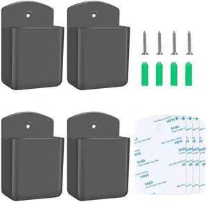 4 PCS Remote Control Holders Wall Mount, Self Adhesive TV Air Conditioner Remote Control Holder, Wall Mount Storage Box Organizer Wall Pen Holder Storage for Home Office School (Grey) 4 PCS Remote Control Holders Wall Mount, Self Adhesive TV Air Conditioner Remote Control Holder, Wall Mount Storage Box Organizer Wall Pen Holder Storage for Home Office School (Grey)