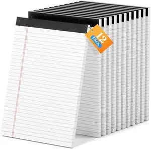 12 Pack of Legal Pads 8.5 x 11 Wide Ruled Writing Pads 8.5" x 11.75" Notepad 30 Sheets per White Legal Pad Clear Print Note Pads 8x11 Pads of Paper 12 Pack of Legal Pads 8.5 x 11 Wide Ruled Writing Pads 8.5" x 11.75" Notepad 30 Sheets per White Legal Pad Clear Print Note Pads 8x11 Pads of Paper