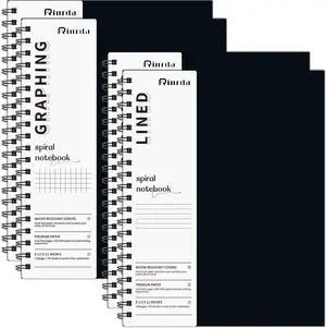 Spiral Notebook 8.5" x 11"-2 Graph&2 Lined Hardcover notebooks Notebooks for Work&Note Taking, Lined Hardcover Notebook 120 Pages Thick Paper Notebook Hardcover Journal for School, Office Spiral Notebook 8.5" x 11"-2 Graph&2 Lined Hardcover notebooks Notebooks for Work&Note Taking, Lined Hardcover Notebook 120 Pages Thick Paper Notebook Hardcover Journal for School, Office