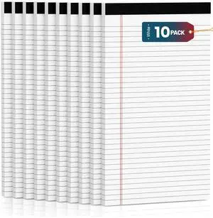 Note Pads 8.5"x 14", 10 Pack Legal Pads 8.5 x 14 White Legal Notepad 8.5 x 14 Wide Ruled Legal Pad, Micro Perforated Lined Writing Pads, 30 Sheets Per Note Pad, Notepads for Work/School/Office Note Pads 8.5"x 14", 10 Pack Legal Pads 8.5 x 14 White Legal Notepad 8.5 x 14 Wide Ruled Legal Pad, Micro Perforated Lined Writing Pads, 30 Sheets Per Note Pad, Notepads for Work/School/Office