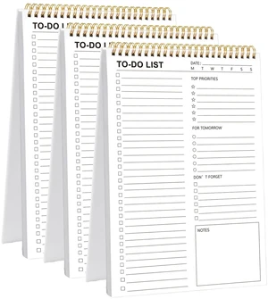to Do List Notepad, 120 Pages 8.5x11" to Do List Notebook Undated Daily Planner Notepad with Task Checklist to Do and Note Organization (Pack of 3) to Do List Notepad, 120 Pages 8.5x11" to Do List Notebook Undated Daily Planner Notepad with Task Checklist to Do and Note Organization (Pack of 3)