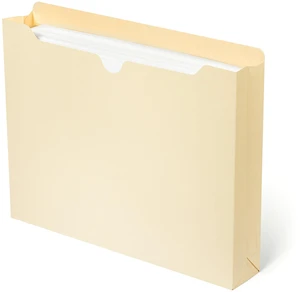 50 File Jackets, Letter Size, 2" Expansion, Manila Expandable File Jacket, Reinforced Straight Cut Tab, 2 in Expansion Pocket, for Documents, Invoices, and Project Filing 50 File Jackets, Letter Size, 2" Expansion, Manila Expandable File Jacket, Reinforced Straight Cut Tab, 2 in Expansion Pocket, for Documents, Invoices, and Project Filing