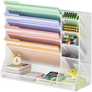 Adjustable 5 Tiers Wall File Organizer Metal Hanging Holder White 5 tiers desk paper organizer, folder holder wall mount, mail organizer for home office, hanging document tray Adjustable 5 Tiers Wall File Organizer Metal Hanging Holder White 5 tiers desk paper organizer, folder holder wall mount, mail organizer for home office, hanging document tray