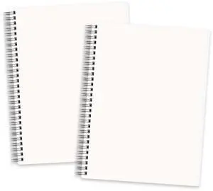 Blank Journal Notebook, 160 Pages per Pack, B5 Size (7.6'' × 10'') 2-Pack, 100 GSM Thick Paper, Spiral-bound, Flexible Plastic Cover, for Sketching, Drawing, Painting Blank Journal Notebook, 160 Pages per Pack, B5 Size (7.6'' × 10'') 2-Pack, 100 GSM Thick Paper, Spiral-bound, Flexible Plastic Cover, for Sketching, Drawing, Painting