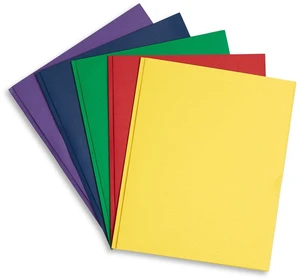100 Paper 2 Pocket Folders with Prongs, Assorted Durable Paper, 2 Pockets, for School, Office, and Report Presentation Use 100 Paper 2 Pocket Folders with Prongs, Assorted Durable Paper, 2 Pockets, for School, Office, and Report Presentation Use