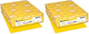 Wausau Paper 22531 Astrobrights Color Paper, 8.5 x 11, 24 lb / 89 GSM, Solar Yellow, 500 Sheets (Pack of 2) Wausau Paper 22531 Astrobrights Color Paper, 8.5 x 11, 24 lb / 89 GSM, Solar Yellow, 500 Sheets (Pack of 2)