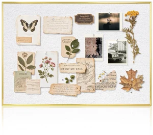 Linen Bulletin Board, 30"x20" Decorative Fabric Pin Board Vision Board Gold Aluminum Frame, Upgraded White Canvas Surface, Wall Mounted, for Home Office Bedroom Dorm Wall Decor Linen Bulletin Board, 30"x20" Decorative Fabric Pin Board Vision Board Gold Aluminum Frame, Upgraded White Canvas Surface, Wall Mounted, for Home Office Bedroom Dorm Wall Decor