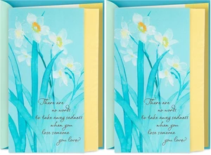Sympathy Card (White Flowers, Strength and Comfort (Pack of 2) Sympathy Card (White Flowers, Strength and Comfort (Pack of 2)