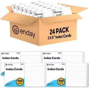 Index Cards 3x5 Bulk, (2400 Cards), Notecards, Flashcards, Notecards 3x5 lined, Blank on Back, Flashcards for School Home and Office, Ruled Index Card, 100 Per Pack, (24 Pack) Index Cards 3x5 Bulk, (2400 Cards), Notecards, Flashcards, Notecards 3x5 lined, Blank on Back, Flashcards for School Home and Office, Ruled Index Card, 100 Per Pack, (24 Pack)